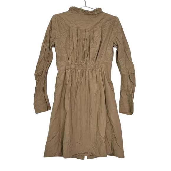 Diane Von Furstenberg Sporti Nylon Trench Jacket Coat Camel Beige - Picture 3 of 6